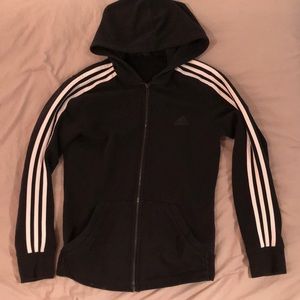 adidas black zip up hoodie